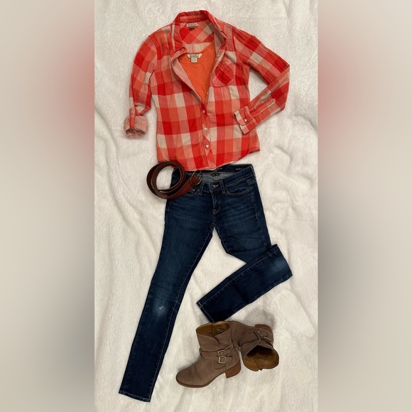 Lucky Brand Charlie Skinny all Rise Jean Size 00/24 Dark Wash - Picture 3 of 4